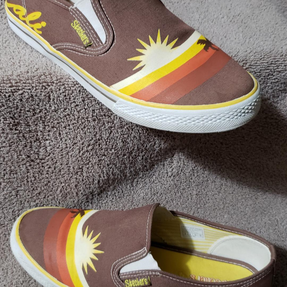 Skechers Womens Cali Canvas Slip On Size 9 - Picture 3 of 6